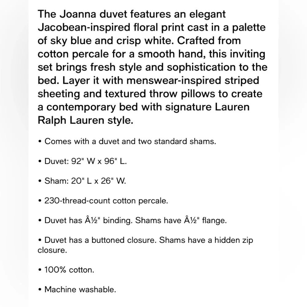 Lauren Ralph Lauren Joanna Duvet Cover Set